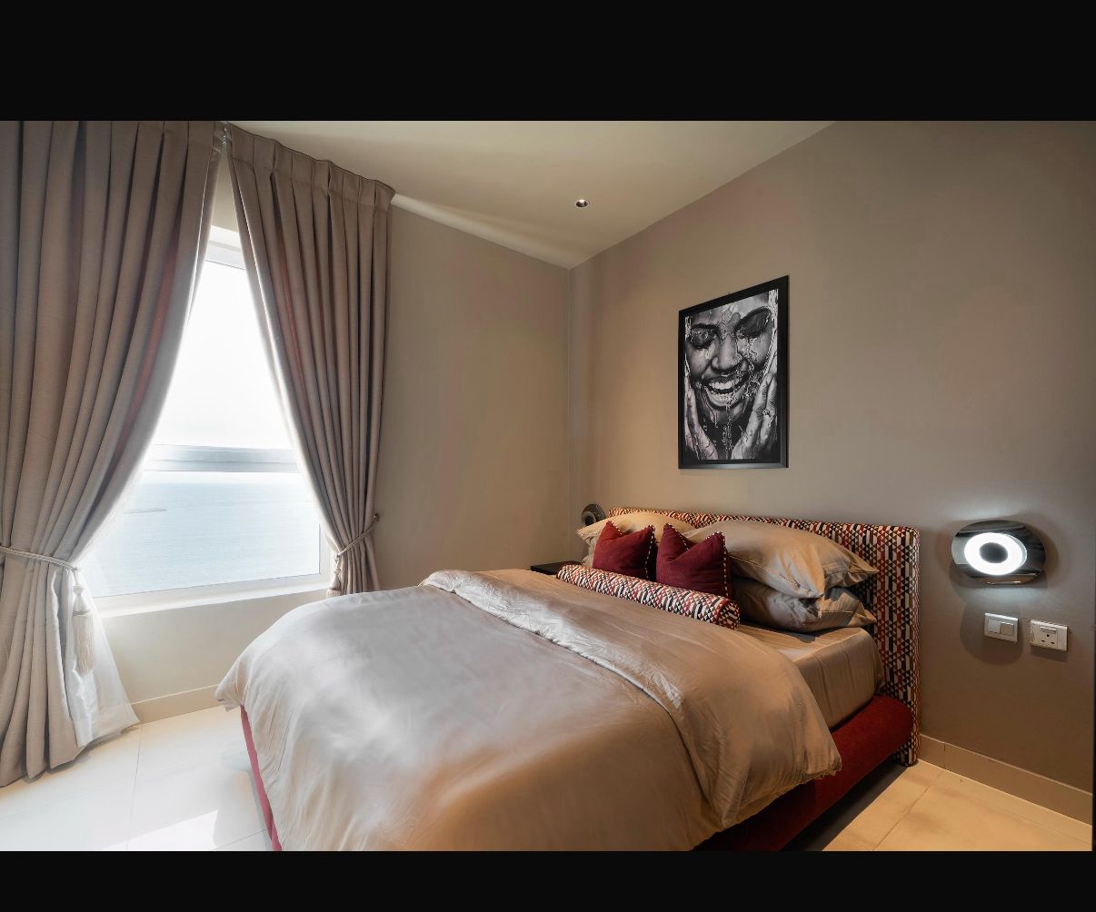 Bluewaters bedroom with ocean view window