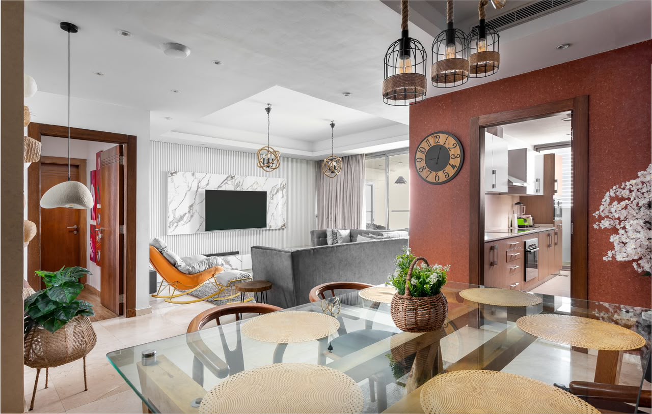 Eko Pearl Tower 11th-floor apartment dining and lounge area