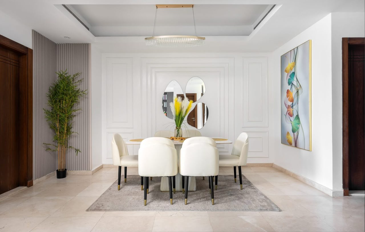 Eko Pearl dining room with bright modern styling