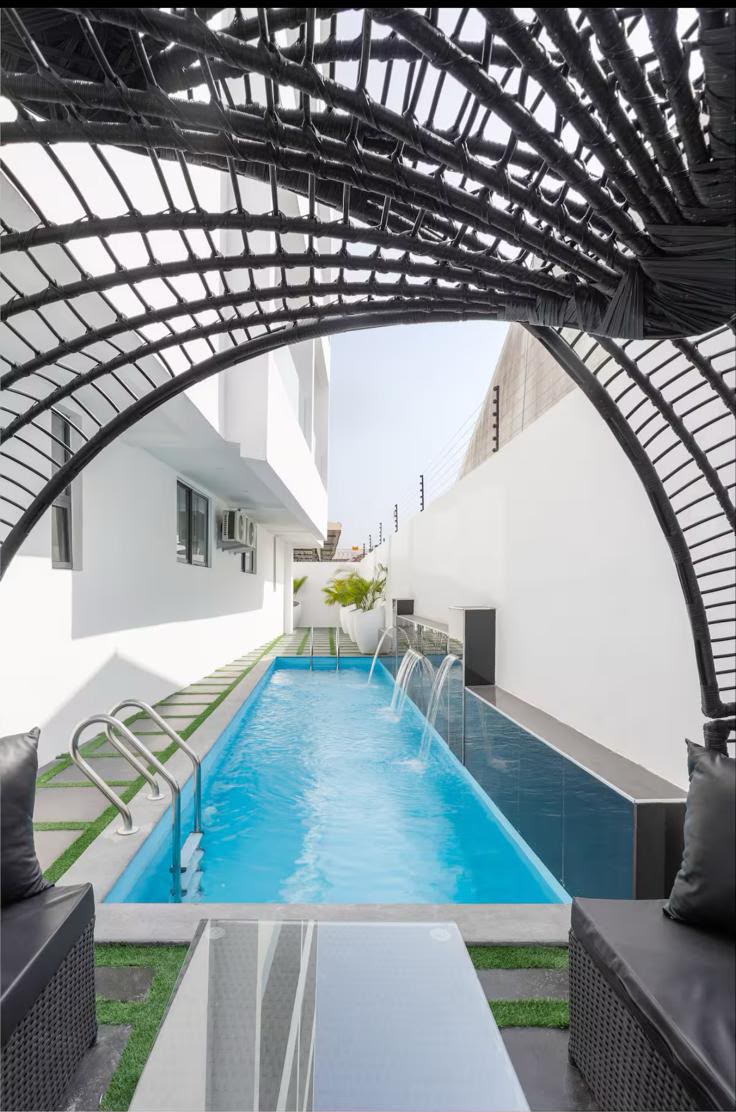Stylish Lekki apartment swimming pool area