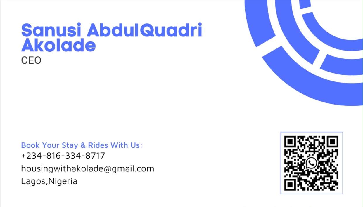 Sanusi AbdulQuadri Akolade business card